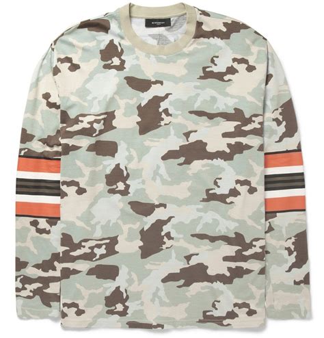 givenchy camouflage|Camo printed t.